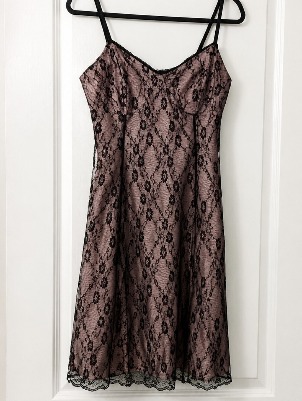 90s Whimsigoth Vampire Gothic 90s Grunge Lace Mini Slip Dress Junior Size 7